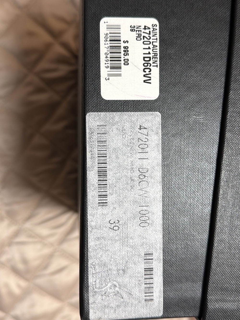 Saint Laurent Glossy Black Heels with Logo Detail - Picture 8 of 8